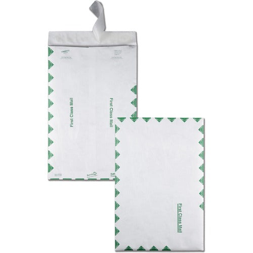 Survivor® QUAR1670 Survivor First Class Envelopes - First Class Mail - 10" Width X 15" Length - 14 Lb - Peel & Seal - Tyvek - 100 / Box - White