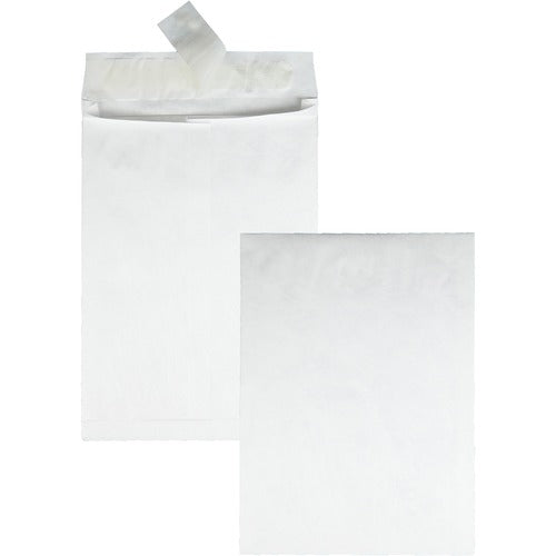Survivor® QUAR4200 Open-End Expansion Envelopes - Expansion - 10" Width X 13" Length - 1.50" Gusset - 18 Lb - Self-Sealing - Tyvek - 100 / Carton - White