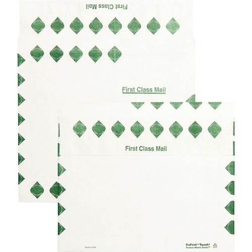 Survivor® QUAR4440 First Class Expansion Envelopes - First Class Mail - 10" Width X 13" Length - 2" Gusset - 18 Lb - Peel & Seal - Tyvek - 100 / Carton - White