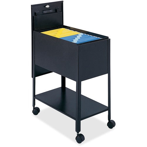 Safco SAF5362BL Extra Deep Mobile Tub File - 300 Lb Capacity - 4 Casters - 2" Caster Size - Steel - 13.6" Width X 24.9" Depth X 28.3" Height - Black