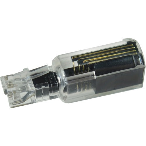 Softalk SOF21002 Rotates 360 Degrees Phone Untangler - 1 Pack - 1 X Rj-11 Male Phone - 1 X Rj-11 Female Phone - Clear, Black