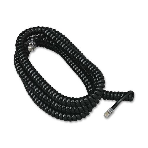 Softalk SOF42261 Handset Coil Cord - For Phone - 25 Ft - 1 Pack - 1 X Rj-11 Male Phone - 1 X Rj-11 Male Phone - Black
