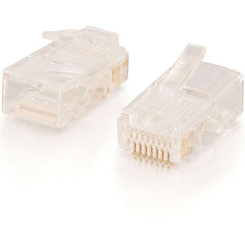 C2G CGO11380 RJ45 Cat5E Modular Plug for Round Stranded Cable Multipack (50-Pack)
