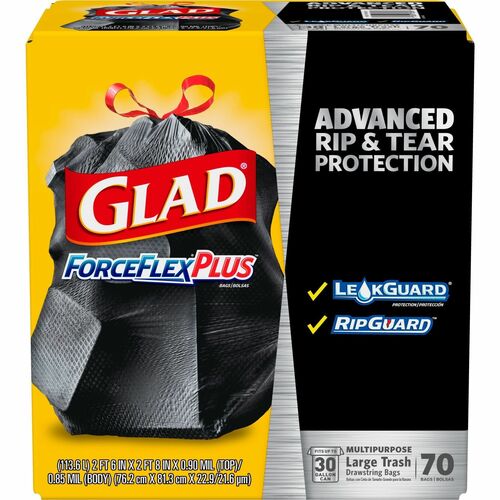 Glad CLO70358 Large Drawstring Trash Bags - ForceFlexPlus