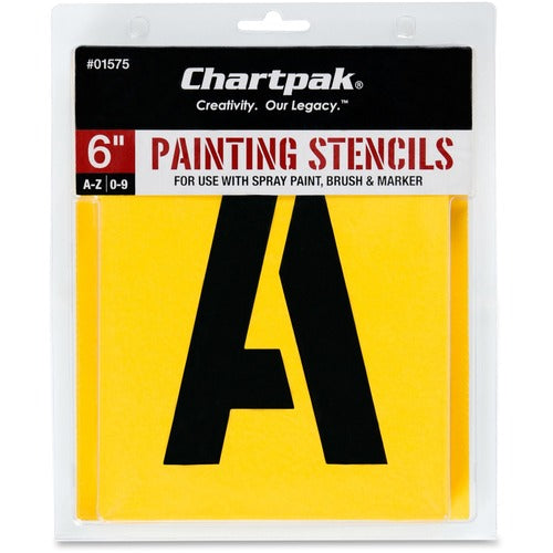 Chartpak CHA01575 Painting Letters/Numbers Stencils
