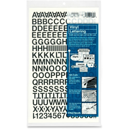 Chartpak CHA01010 Vinyl Helvetica Style Letters/Numbers
