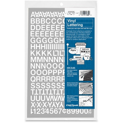 Chartpak CHA01016 Vinyl Helvetica Style Letters/Numbers