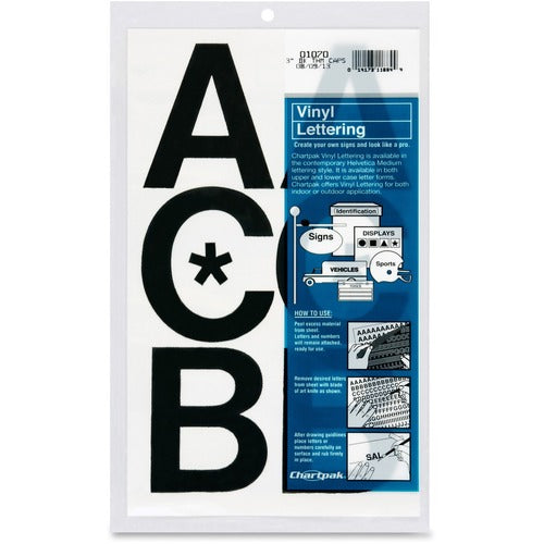Chartpak CHA01070 3" Vinyl Capital Letters
