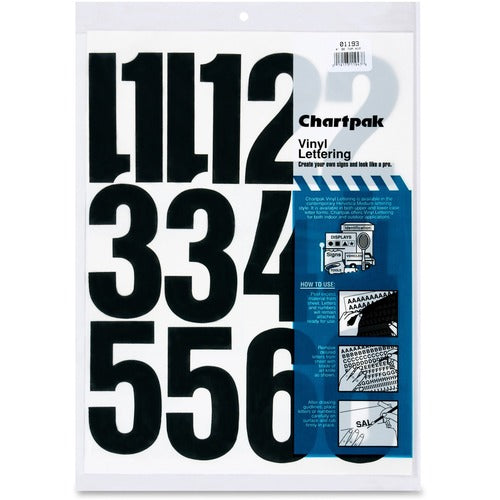 Chartpak CHA01193 Permanent Adhesive Vinyl Numbers