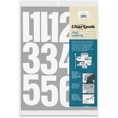 Chartpak CHA01196 Permanent Adhesive Vinyl Numbers
