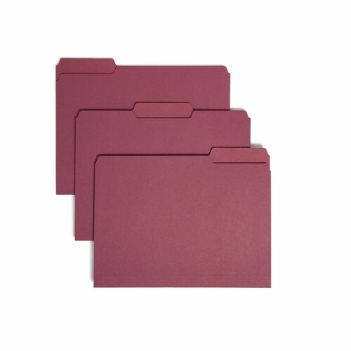 Smead SMD10275 1/3 Tab Cut Letter Recycled Interior File Folder