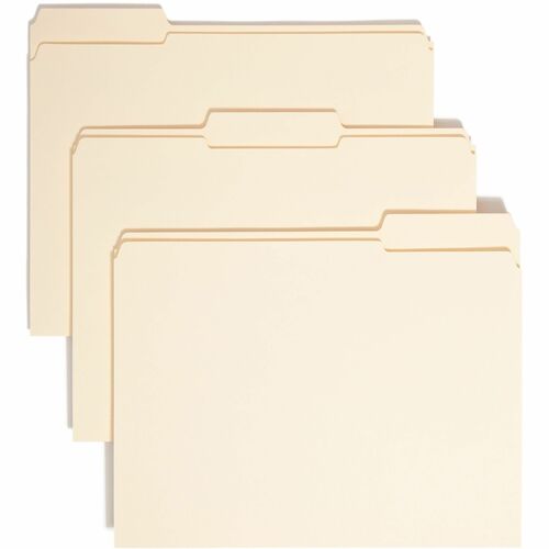 Smead SMD10334 1/3 Tab Cut Letter Recycled Top Tab File Folder