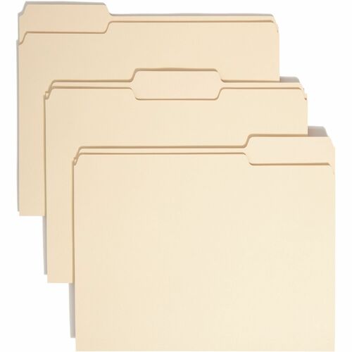 Smead SMD10339 1/3 Tab Cut Letter Recycled Top Tab File Folder