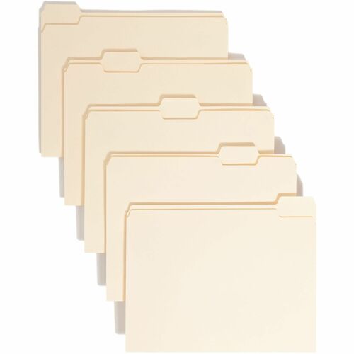 Smead SMD10350 1/5 Tab Cut Letter Recycled Top Tab File Folder