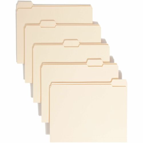 Smead SMD10356 1/5 Tab Cut Letter Recycled Top Tab File Folder