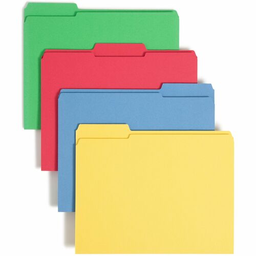 Smead SMD11641 Colored 1/3 Tab Cut Letter Recycled Top Tab File Folder