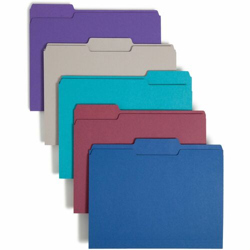 Smead SMD11948 1/3 Tab Cut Letter Recycled Top Tab File Folder