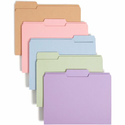 Smead SMD11953 Colored 1/3 Tab Cut Letter Recycled Top Tab File Folder