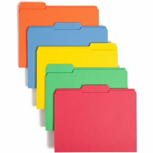 Smead SMD11993 Colored 1/3 Tab Cut Letter Recycled Top Tab File Folder