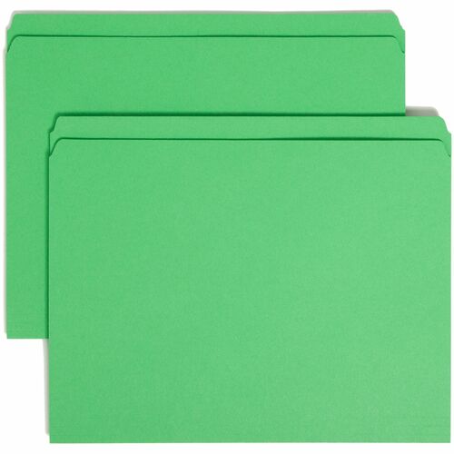 Smead SMD12110 Straight Tab Cut Letter Recycled Top Tab File Folder