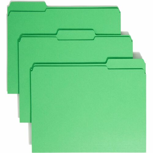 Smead SMD12134 Colored 1/3 Tab Cut Letter Recycled Top Tab File Folder