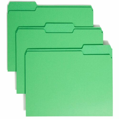 Smead SMD12143 Colored 1/3 Tab Cut Letter Recycled Top Tab File Folder