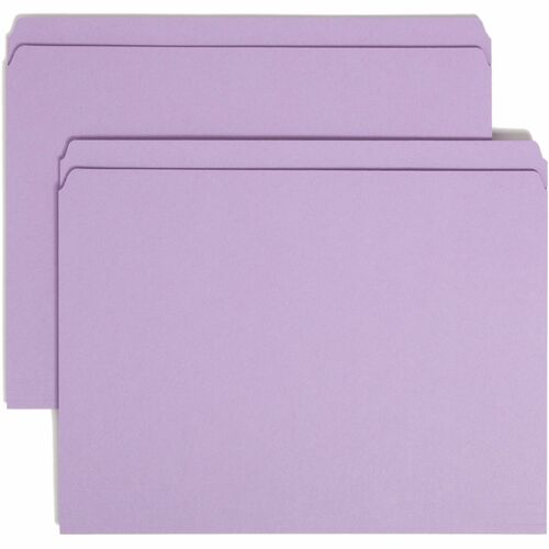Smead SMD12410 Colored Straight Tab Cut Letter Recycled Top Tab File Folder