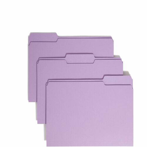 Smead SMD12443 Colored 1/3 Tab Cut Letter Recycled Top Tab File Folder