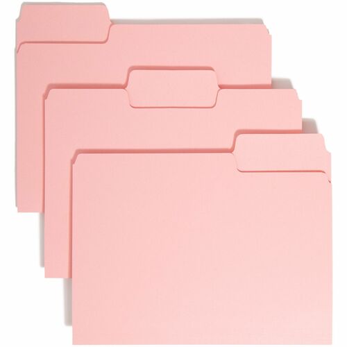 Smead SMD12643 Colored 1/3 Tab Cut Letter Recycled Top Tab File Folder