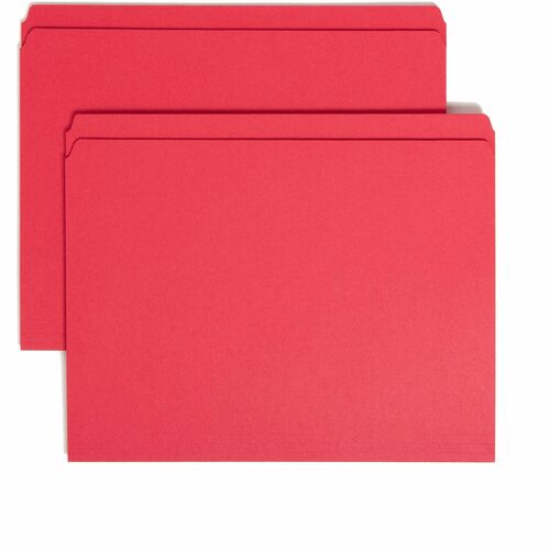 Smead SMD12710 Colored Straight Tab Cut Letter Recycled Top Tab File Folder