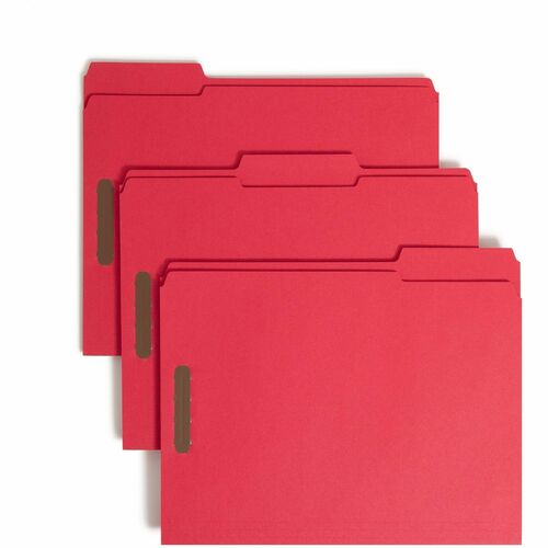 Smead SMD12740 Colored 1/3 Tab Cut Letter Recycled Fastener Folder
