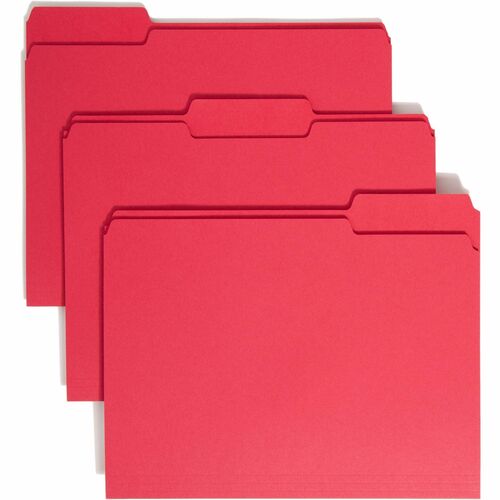Smead SMD12743 1/3 Tab Cut Letter Recycled Top Tab File Folder