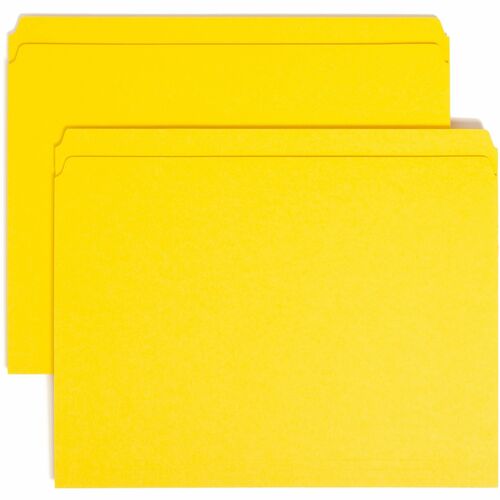 Smead SMD12910 Colored Straight Tab Cut Letter Recycled Top Tab File Folder