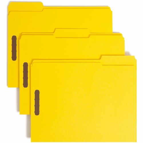 Smead SMD12940 Colored 1/3 Tab Cut Letter Recycled Fastener Folder