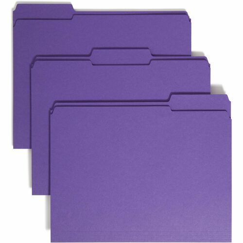Smead SMD13034 Colored 1/3 Tab Cut Letter Recycled Top Tab File Folder