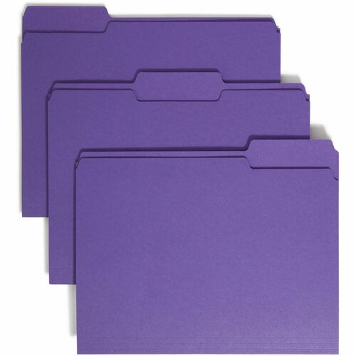 Smead SMD13043 Colored 1/3 Tab Cut Letter Recycled Top Tab File Folder
