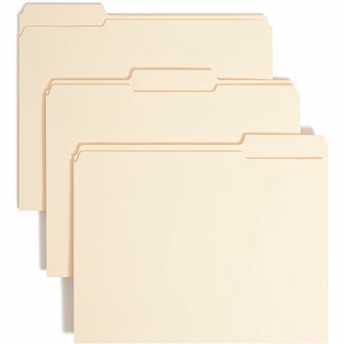 Smead SMD14534 1/3 Tab Cut Letter Recycled Fastener Folder