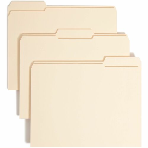 Smead SMD14595 1/3 Tab Cut Letter Recycled Fastener Folder