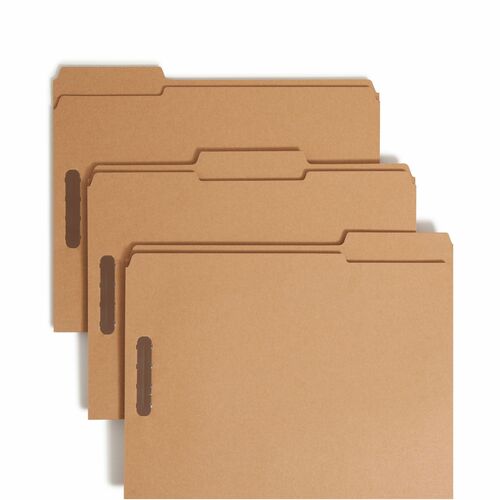 Smead SMD14837 1/3 Tab Cut Letter Recycled Fastener Folder