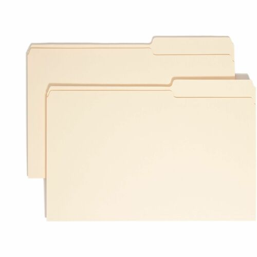 Smead SMD15385 2/5 Tab Cut Legal Recycled Top Tab File Folder