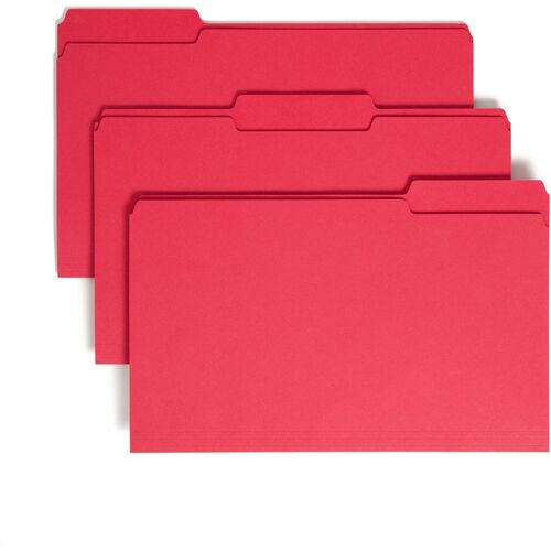 Smead SMD17743 Colored 1/3 Tab Cut Legal Recycled Top Tab File Folder
