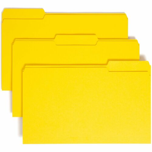 Smead SMD17943 Colored 1/3 Tab Cut Legal Recycled Top Tab File Folder