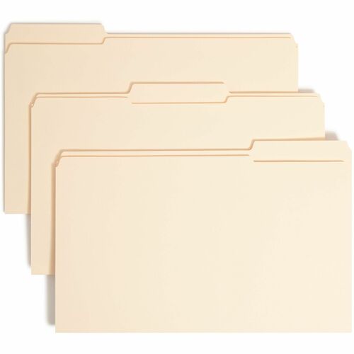 Smead SMD19534 1/3 Tab Cut Legal Recycled Fastener Folder