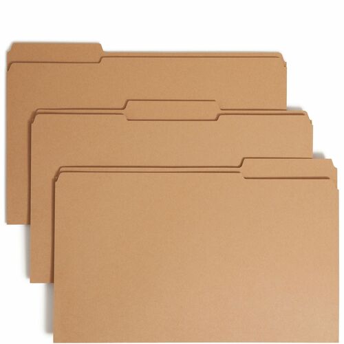 Smead SMD19834 1/3 Tab Cut Legal Recycled Fastener Folder