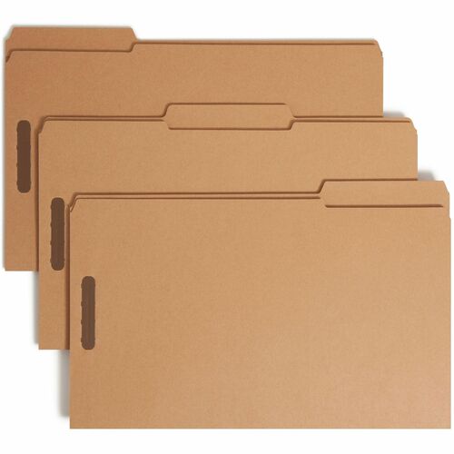 Smead SMD19837 1/3 Tab Cut Legal Recycled Fastener Folder