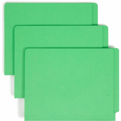 Smead SMD25140 Shelf-Master Straight Tab Cut Letter Recycled Fastener Folder