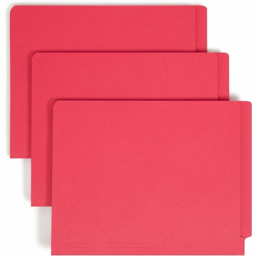 Smead SMD25740 Shelf-Master Straight Tab Cut Letter Recycled Fastener Folder