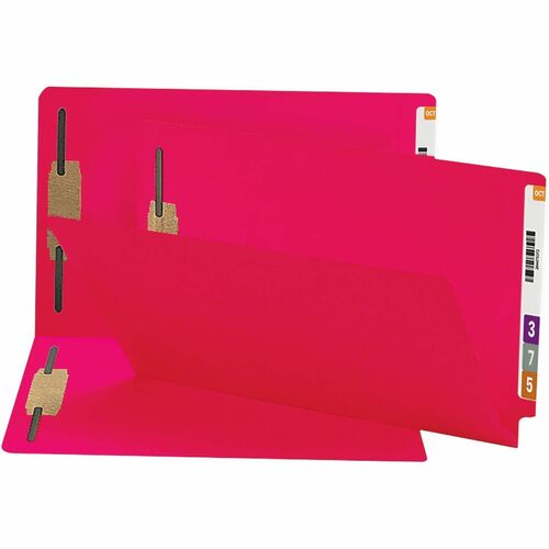 Smead SMD28740 Colored Straight Tab Cut Legal Recycled Fastener Folder