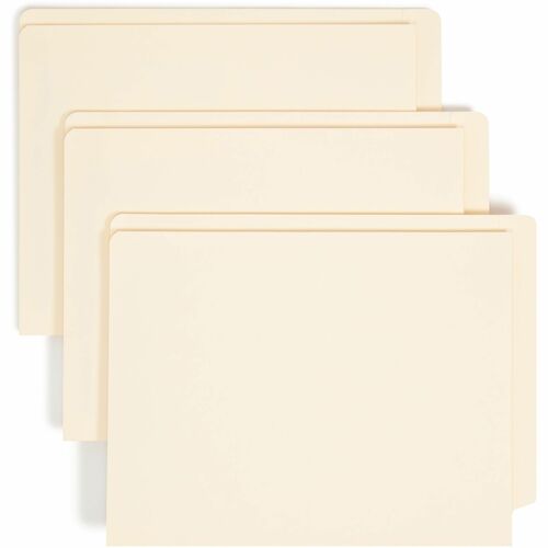 Smead SMD34100 Straight Tab Cut Letter Recycled Fastener Folder