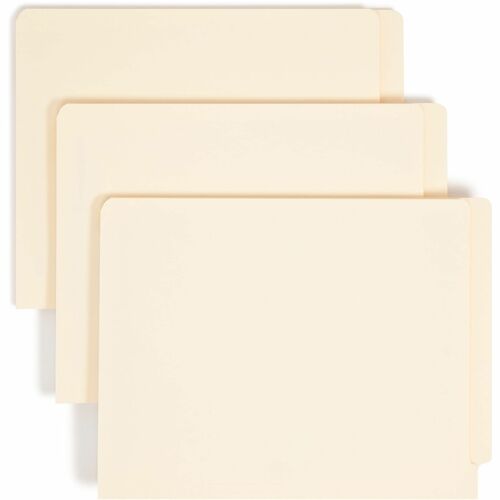 Smead SMD34110 Straight Tab Cut Letter Recycled Fastener Folder